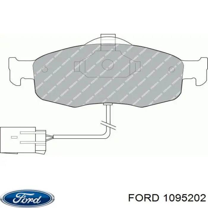 Передние тормозные колодки 1095202 Ford