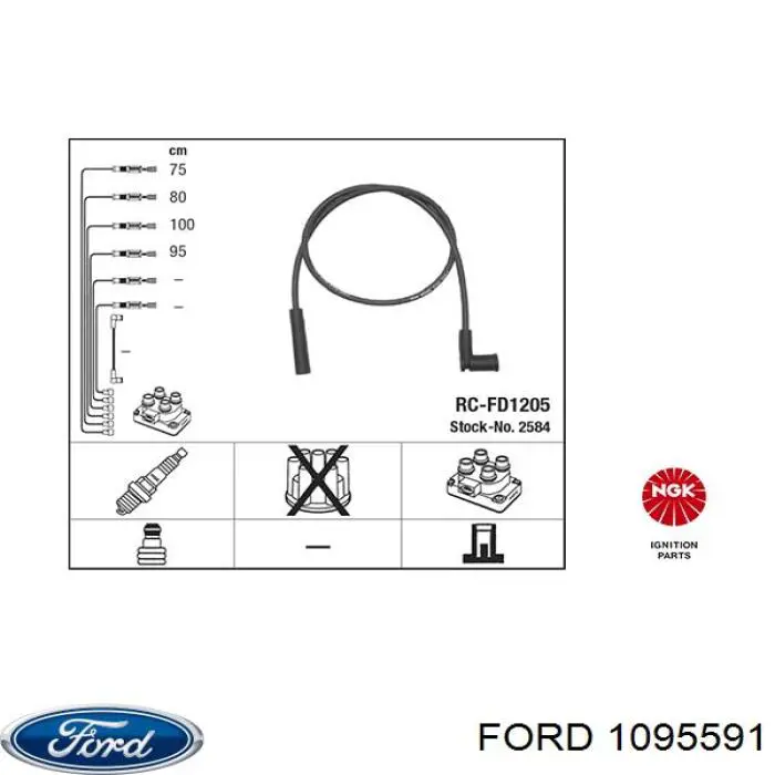 Провода зажигания Ford 1095591 цена, от 28.08 USD