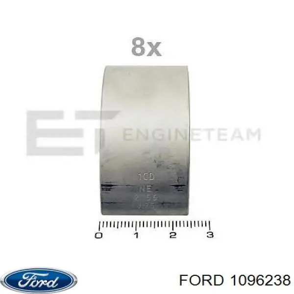 1096238 Ford вкладыши коленвала шатунные, комплект, стандарт (std)