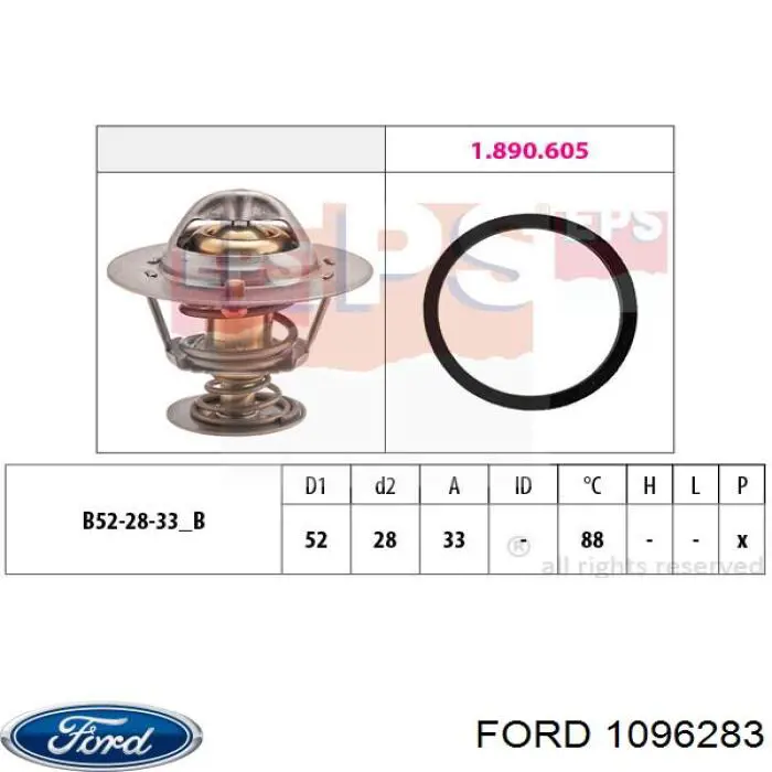 Купить 1096283 Ford Автомобильный термостат
