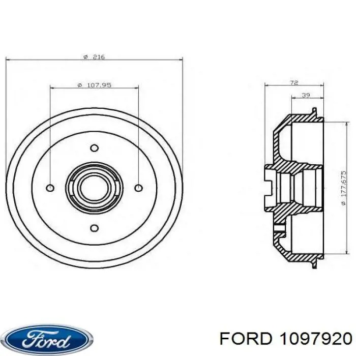 Задняя опора двигателя 1097920 Ford