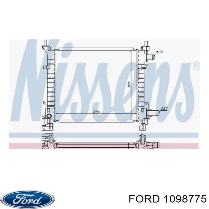 Радиатор охлаждения двигателя Ford 1098775 цена, от 53.93 USD