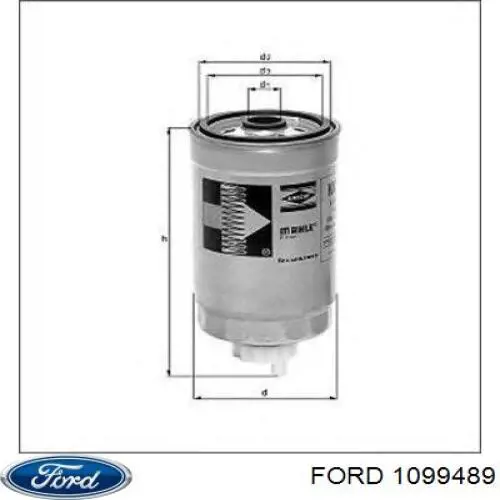 1099489 Ford filtro de combustível