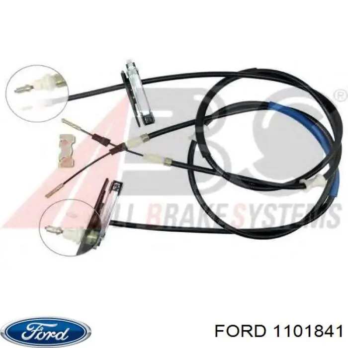 1101841 Ford трос ручного тормоза задний правый/левый