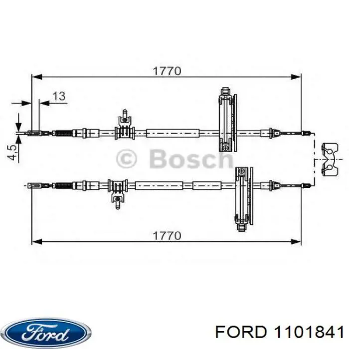 Задний трос ручника Ford 1101841 цена, от 34.45 USD