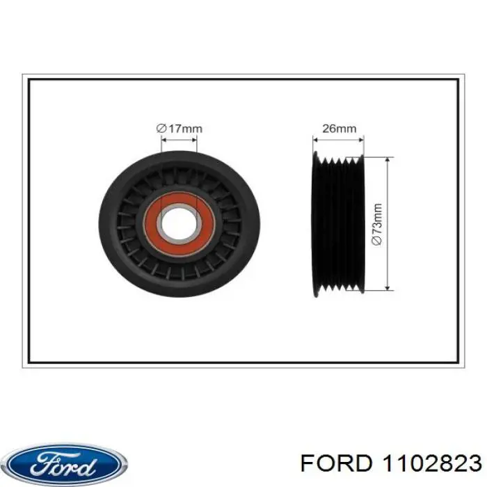 YS6E6A228CA Ford Натяжитель клинового ремня