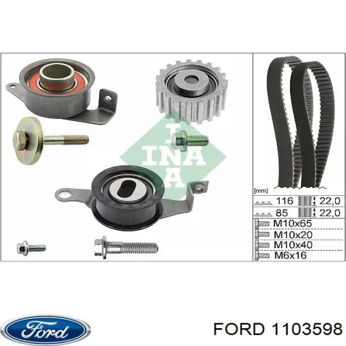 Обводной ролик ремня ГРМ Ford 1103598 цена, от 18.94 USD