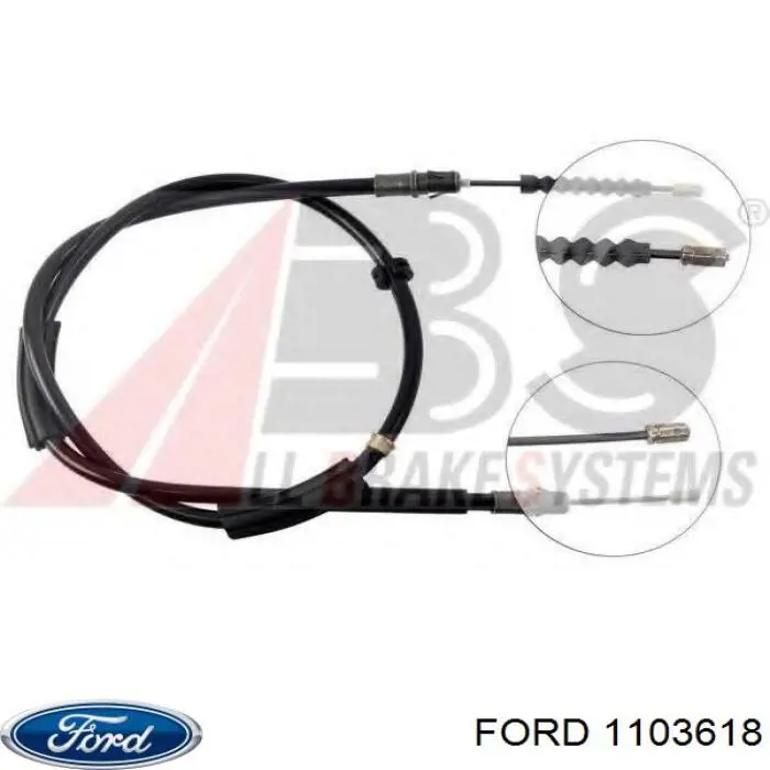 1103618 Ford трос ручного тормоза задний правый/левый