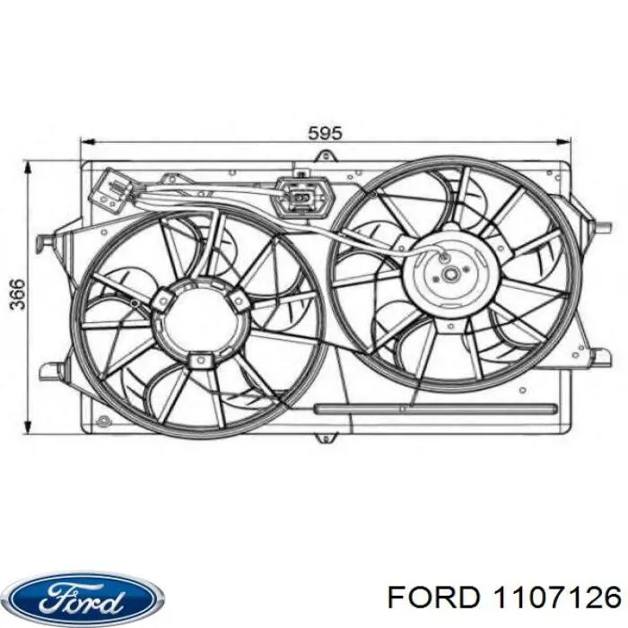 1107126 Ford Вентилятор радиатора