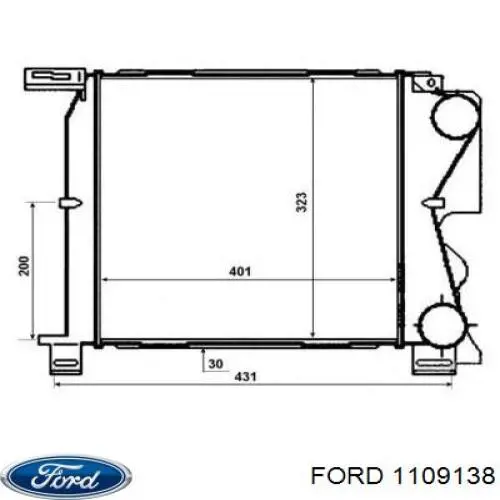 1109138 Ford Охладитель наддувочного воздуха