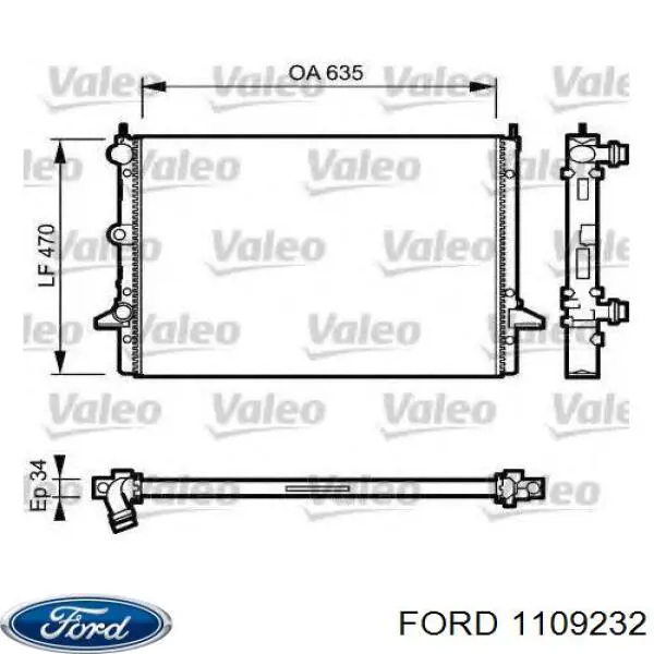 1109232 Ford радиатор