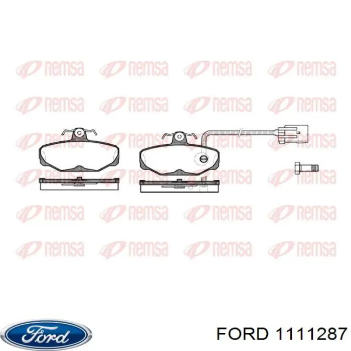 Задние тормозные колодки 1111287 Ford