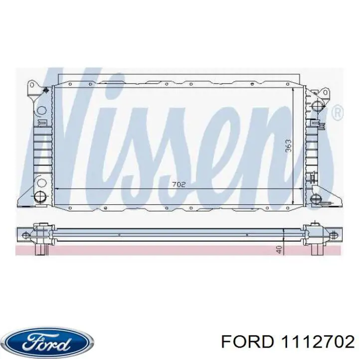 1112702 Ford radiador de esfriamento de motor