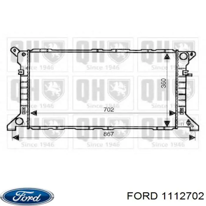 Радиатор охлаждения двигателя Ford 1112702 цена, от 108.15 USD