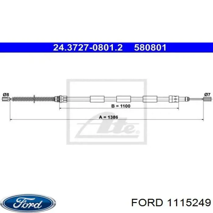 Регулятор холостого хода 1115249 Ford