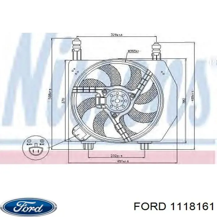 Диффузор радиатора охлаждения в сборе с мотором и крыльчаткой Ford 1118161 цена, от 102.50 USD