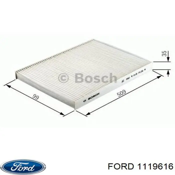 Фильтр воздушный отопителя Ford 1119616 цена, от 11.02 USD