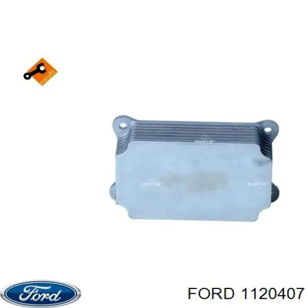 1120407 Ford радиатор масляный (холодильник, под фильтром)