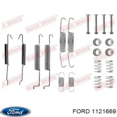 1121669 Ford Барабанные тормозные колодки