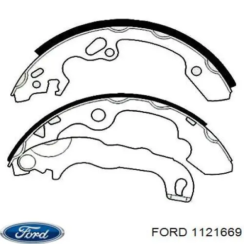Задние барабанные колодки 1121669 Ford