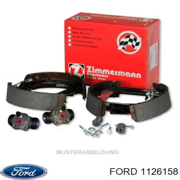 Купить 1126158 Ford Задние барабанные тормозные колодки