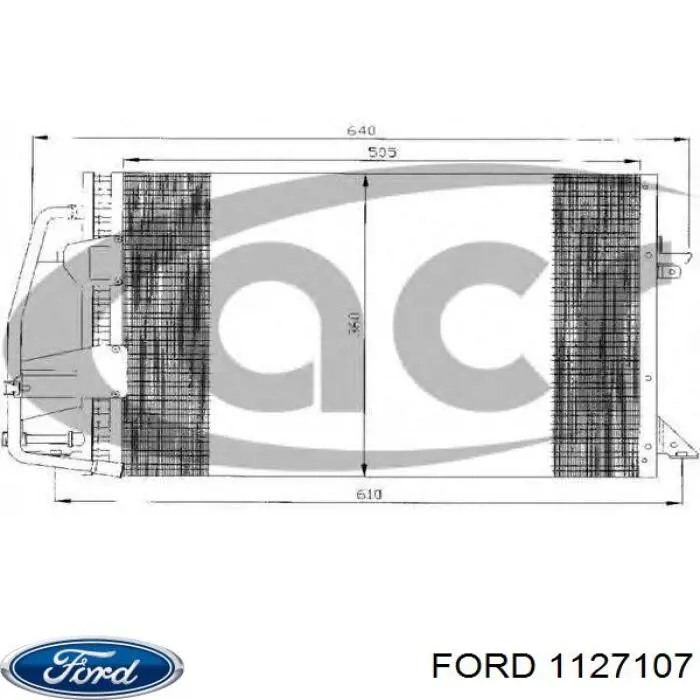 Конденсатор кондиционера Ford 1127107 цена, от 41.11 USD