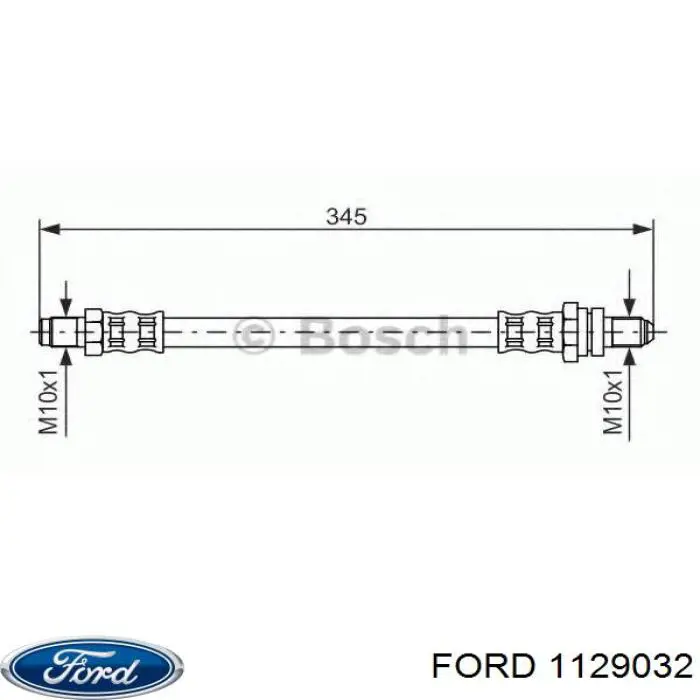 Тормозной шланг задний Ford 1129032 цена, от 5.30 USD