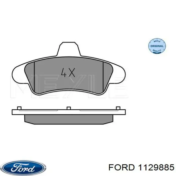 1129885 Ford колодки тормозные задние дисковые