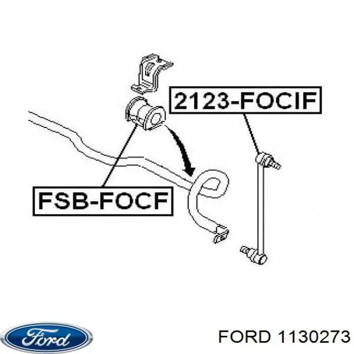 1130273 Ford Стойка переднего стабилизатора