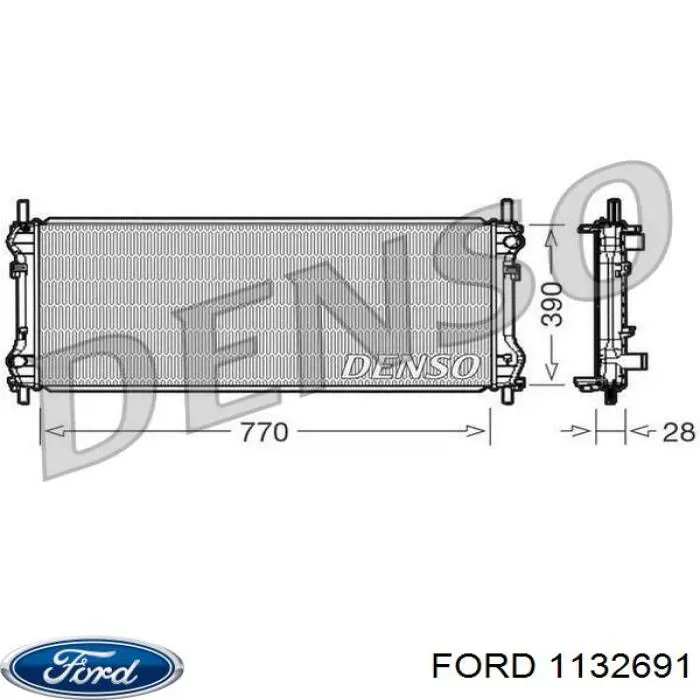 Радиатор 1132691 Ford