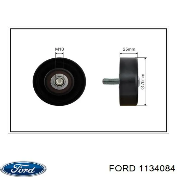 Паразитный ролик приводного ремня Ford 1134084 цена, от 14.77 USD