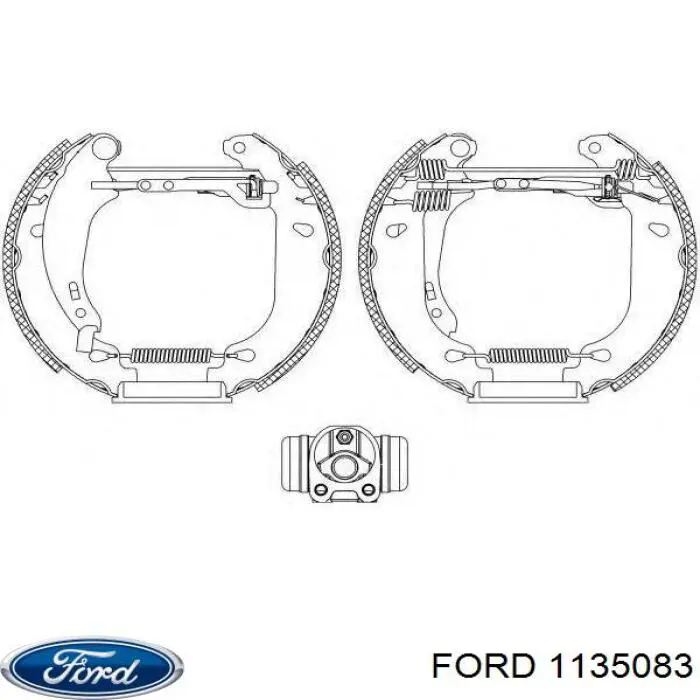 Задние барабанные колодки 1135083 Ford
