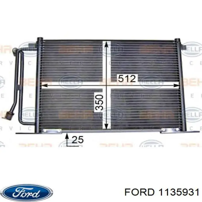 1135931 Ford радиатор кондиционера