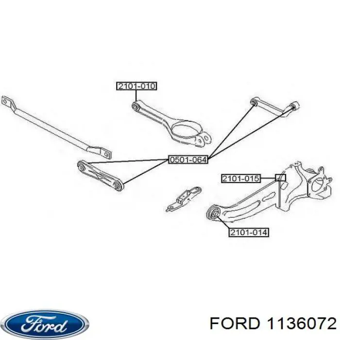 Верхний рычаг задней подвески Ford 1136072