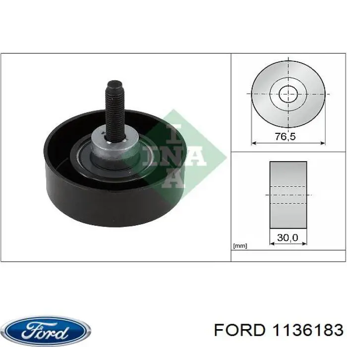 Паразитный ролик приводного ремня Ford 1136183 цена, от 24.01 USD
