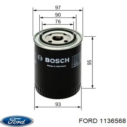 1136568 Ford масляный фильтр