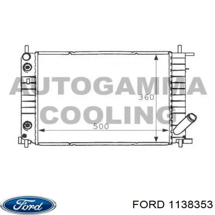 Купить 1138353 Ford Радиатор водяной