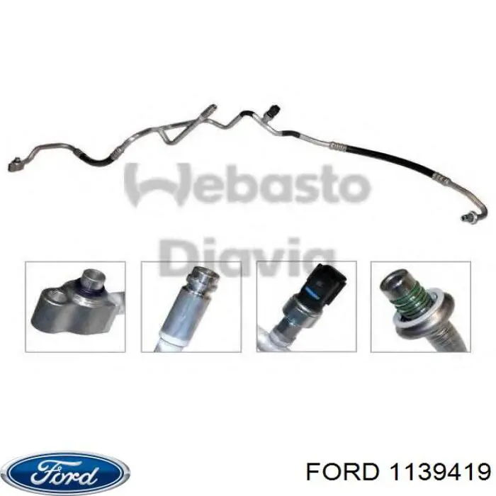 Шланг кондиционера, от радиатора к испарителю Ford 1139419 цена, от 16.84 USD