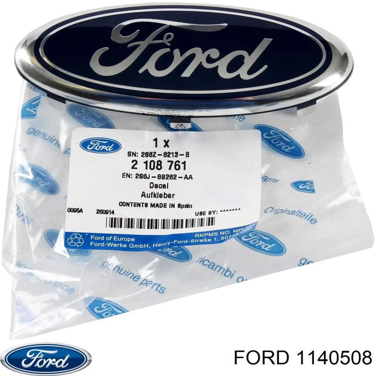 Эмблема решетки радиатора на Ford Fiesta V 