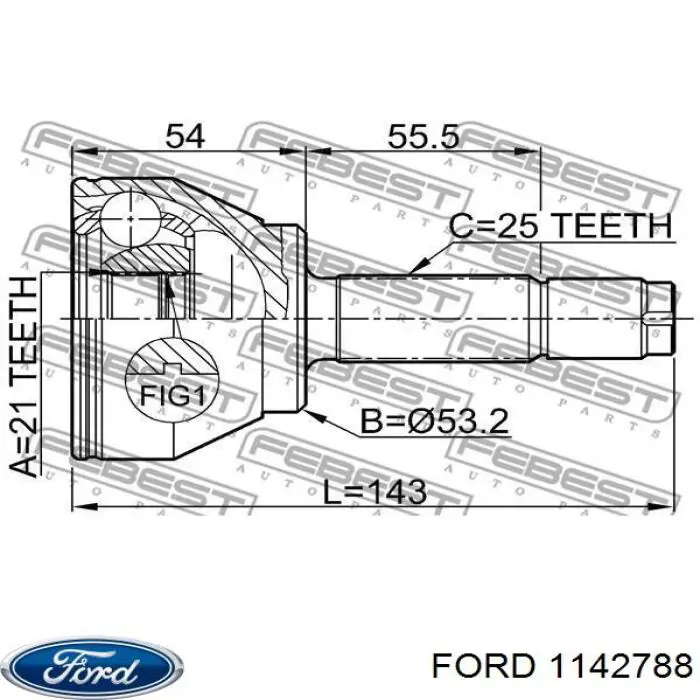 Купить 1142788 Ford Внешняя граната