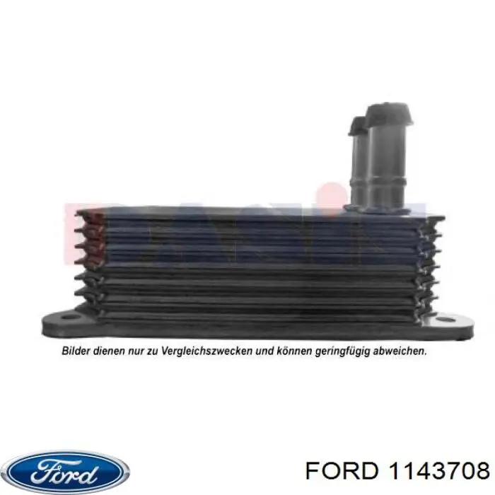 Купить 1143708 Ford Радиатор масляный (холодильник), под фильтром
