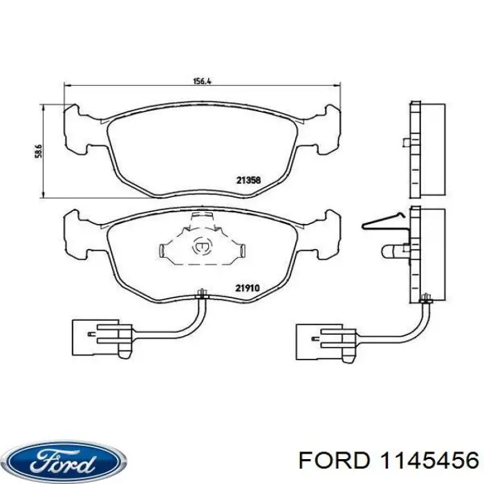 Колодки Ford 1145456 цена, от 21.54 USD