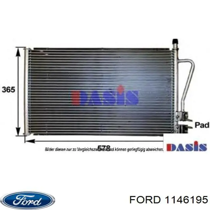1146195 Ford радиатор кондиционера