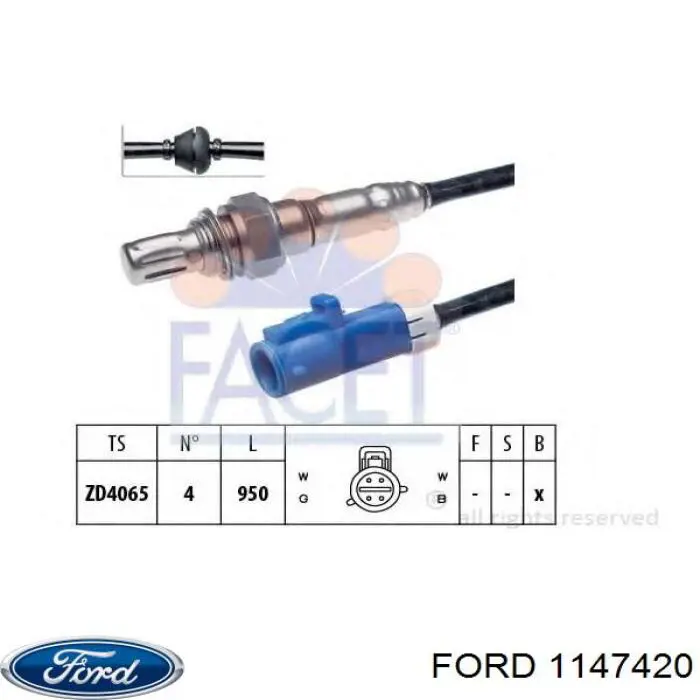 Купить 1147420 Ford Датчик концентрации кислорода