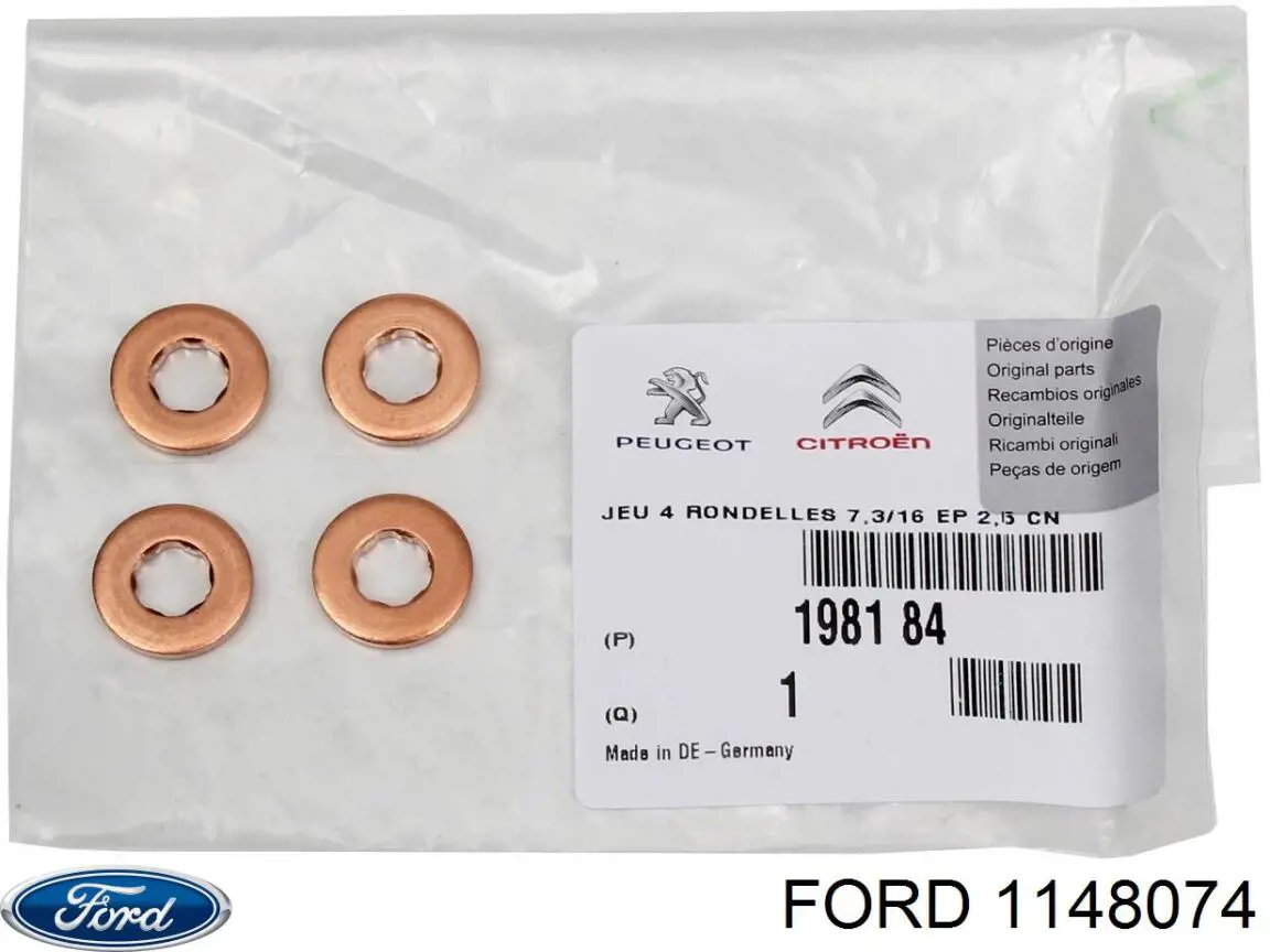 1148074 Ford Кольцо форсунки инжектора посадочное