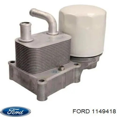 1149418 Ford радиатор масляный (холодильник, под фильтром)