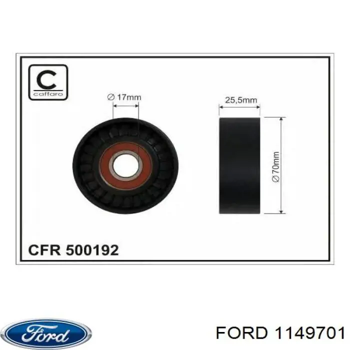 Ремень агрегатов приводной, комплект Ford 1149701 цена, от 58.16 USD
