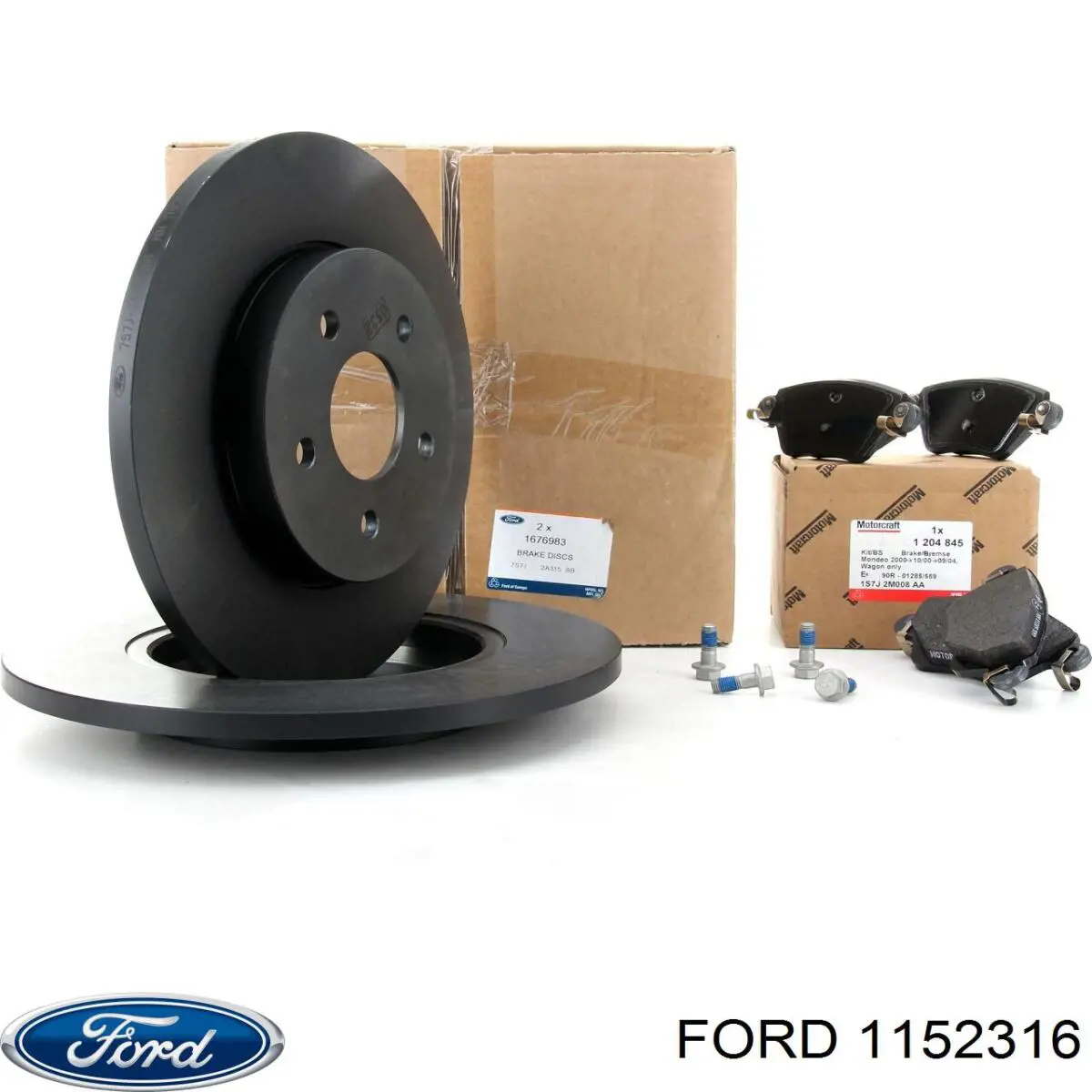 1152316 Ford колодки тормозные задние дисковые