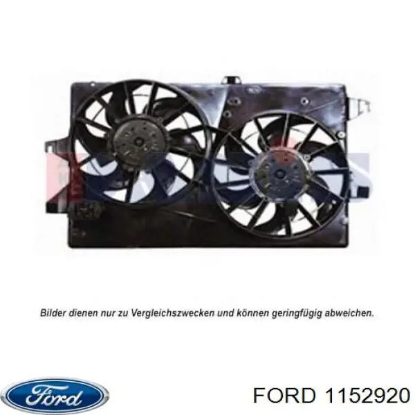 1152920 Ford difusor do radiador de esfriamento, montado com motor e roda de aletas