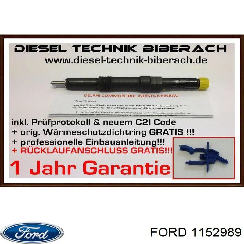 1152989 Ford injetor de injeção de combustível